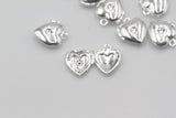 2pc, 12x10.5x4mm, Brass Locket Pendants, Photo Frame Charms for Necklaces, Heart, Golden