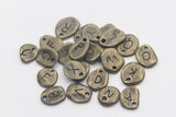 1pc , Alphabet / Letter Pendant / Irregular Shaped Charm in Antique Bronze