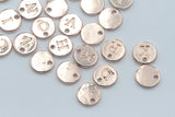 1pc , 10mm, Alphabet / Letter Pendant / Charm in Rose Gold