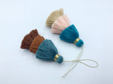 1pc 8cm 3 Layer Multi Coloured Cotton Tassel V