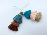 1pc 8cm 3 Layer Multi Coloured Cotton Tassel V