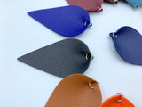 2pcs, 56x38mm, PU Leather Leaf Shaped pendant with Jump ring - choose your colour