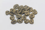 1pc , Alphabet / Letter Pendant / Irregular Shaped Charm in Antique Bronze