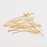 2cm (200pcs) /5cm ( 50pcs) , Brass Eyepins in Golden Plated - 22 Gauge