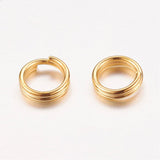 20pcs/50pcs/100pcs, 5x0.7mm, Iron Double Loops Jump Rings Split Rings, in Golden
