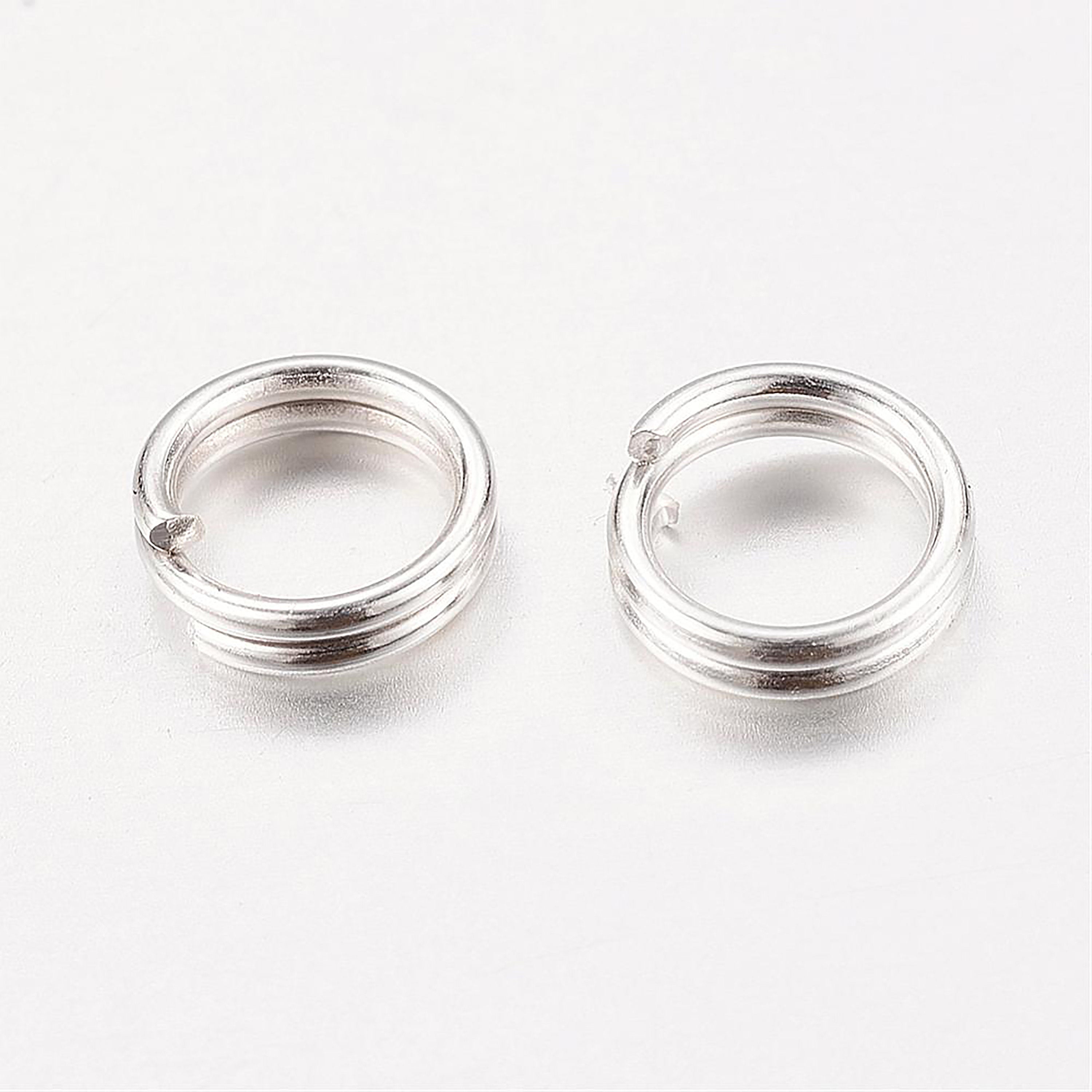 20pcs/50pcs/100pcs , 5x0.7mm, Iron Double Loops Jump Rings Split Rings, in Silver