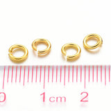 100 pcs, 5mm, Jump Rings, Close but Unsoldered, Brass, Golden Colour