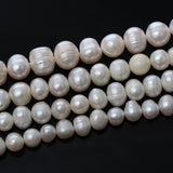1 strand (Approx 45 PCs/Strand) , 9mm x 5mm, Pearl Beads Round in White