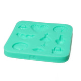 1pc, 89mm x 82mm, Fondant Molds Cake Mould Silicone Square Baking Tools Chocolate Fashion Pattern in Mint Green