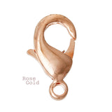 20pcs/50pcs, 12mm, Alloy Lobster Lock / Clasp Findings in Rose Gold