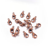 20pcs/50pcs, 12mm x 7mm, Alloy Lobster Lock / Clasp Findings in Red Copper