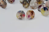 1pair (2pcs) / 2pairs(4pcs), 12mm, Acetic Resin Ear Studs in Dark Blue, Fuchsia, Yellow and White