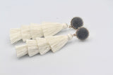 2pcs, 20mm, Fur mink ear stud Components with hook/loop/connector - choose your colour