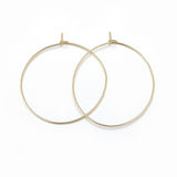 2 Pairs (4pcs),  25mm x0.7mm, 304 Stainless Steel Hoop Earrings, Ring in Golden