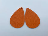 2pcs, 56x38mm, PU Leather Drop Shaped pendant - choose your colour