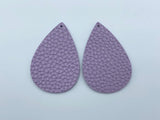 2pcs, 56x38mm, PU Leather Drop Shaped pendant - choose your colour