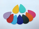 2pcs, 56x38mm, PU Leather Drop Shaped pendant - choose your colour