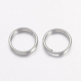 20pcs/50pcs/100pcs, 5x0.7mm, Iron Double Loops Jump Rings Split Rings, in Platinum