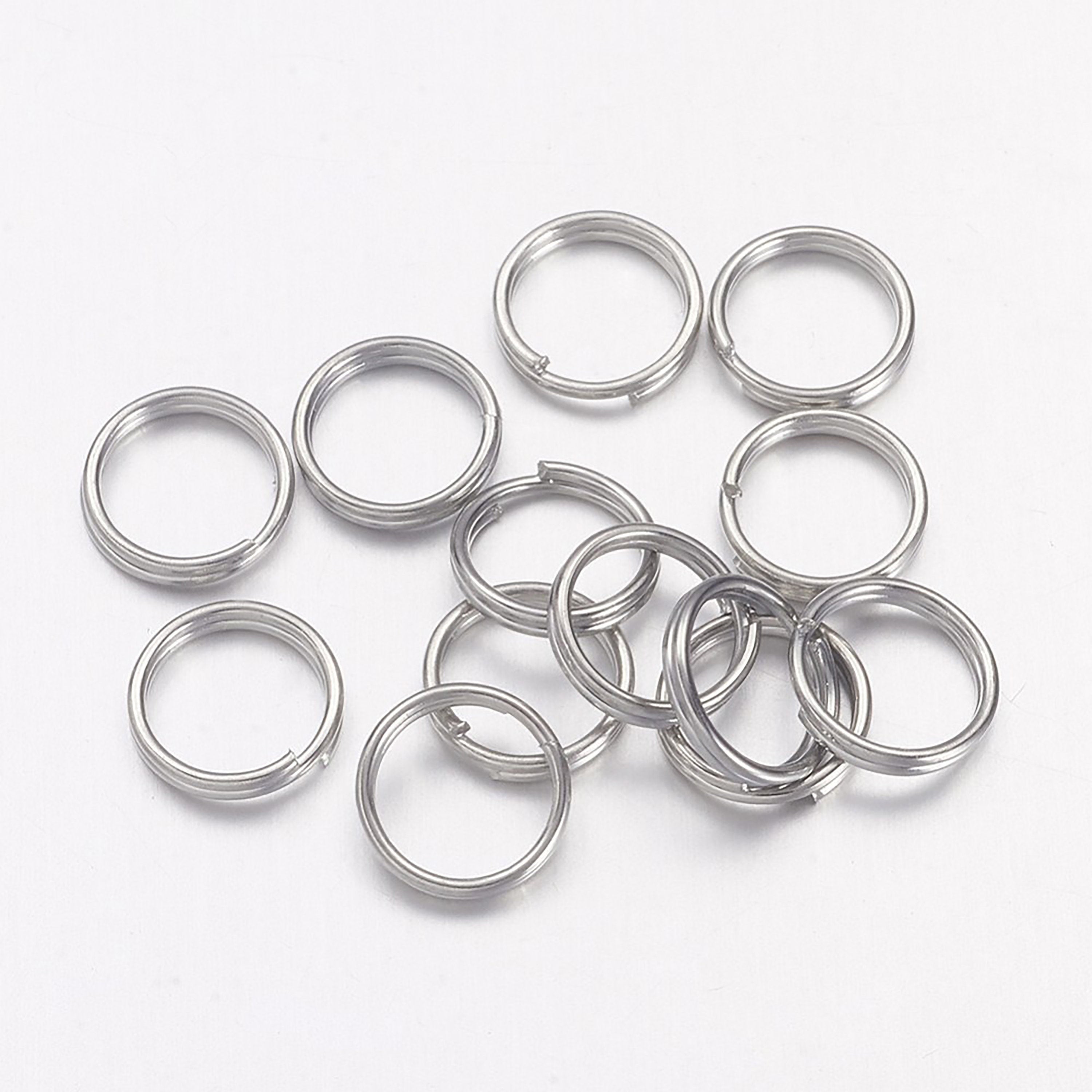 20pcs/50pcs/100pcs, 5x0.7mm, Iron Double Loops Jump Rings Split Rings, in Platinum