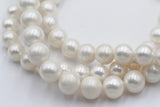 1 Strand, 8mm/10mm/12mm, High Quality, Natural Freshwater Cultured Pearl, Round in White