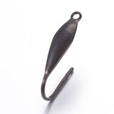 4pcs/10pcs, 20.5x10.5x4.5mm,  Vacuum Plating 316 Stainless Steel / Surgical Grade Earring Hooks in Gunmetal