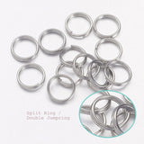 20pcs/50pcs/100pcs, 5x0.7mm, Iron Double Loops Jump Rings Split Rings, in Platinum