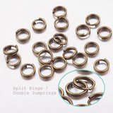 20pcs / 50pcs / 100pcs , 5x0.7mm, Iron Double Loops Jump Rings Split Rings, in Antique Bronze