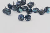 1pair (2pcs) / 2pairs(4pcs), 12mm, Acetic Resin Ear Studs in Teal, Black, Violet and Clear