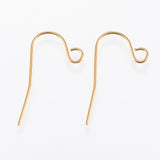 4pcs (2pairs), 22x12mm,  Vacuum Plating Stainless Steel Earring Hooks in Golden