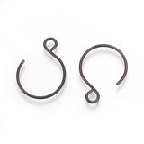 2/4/10pcs, 18.5x14mm,  Vacuum Plating 304 Stainless Steel Earring Hooks in Gunmetal