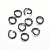 20pcs, 6x1mm, 304 Stainless Steel Open Jump Rings in Gunmetal