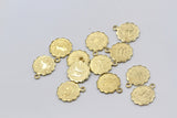 1pc/1set (12pcs), 12mm, Raw Brass Zodiac Charm in Raw Brass Colour