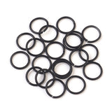 20pcs, 10mm, Iron Jump Ring Findings in Black