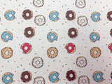 1 sheet, 20x34cm, Synthetic / PU Leather for DIY earring pendants purse or bow in donut print