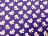 1 sheet, 20x34cm, Synthetic / PU Leather for DIY earring pendants purse or bow in blue floral print