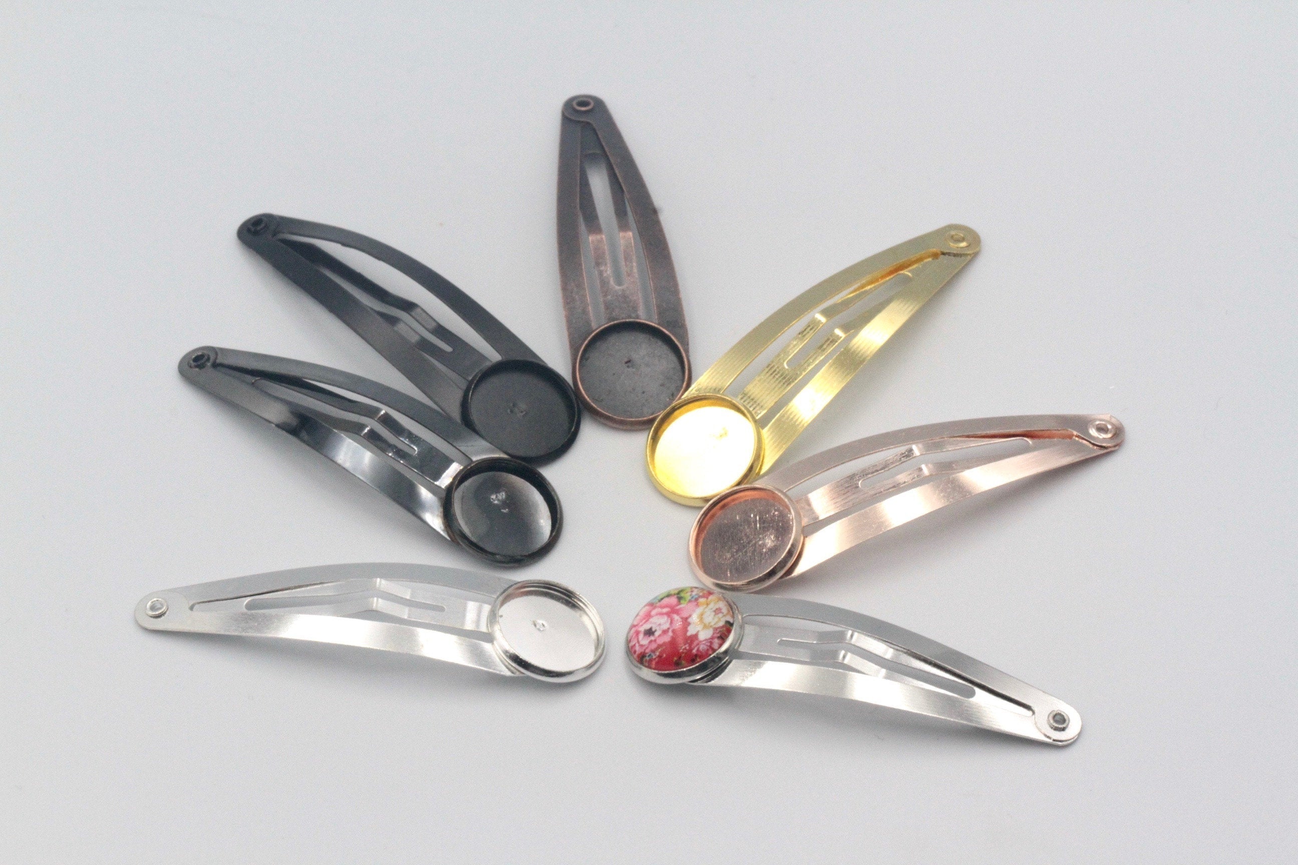 5 pcs, High Quality Copper Coloured appeared Hair Clips Hair Pin Base Cabochon Setting
