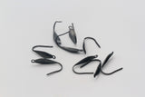 4pcs/10pcs, 20.5x10.5x4.5mm,  Vacuum Plating 316 Stainless Steel / Surgical Grade Earring Hooks in Gunmetal
