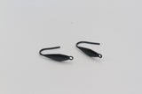 4pcs/10pcs, 20.5x10.5x4.5mm,  Vacuum Plating 316 Stainless Steel / Surgical Grade Earring Hooks in Gunmetal