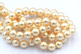 1/5/10 pcs, 10mm, Genuine Swarovski® 5811 Crystal Pearl in Gold 296