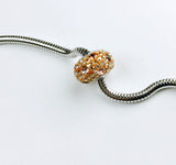 1 pc, Swarovski  Pave /Charm in Golden Shadow Crystal 001 GSHA (181504)