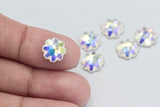 1/5/10pcs, 6mm, Genuine Swarovski 2612 Jelly Fish Flatback Cabochon In Crystal