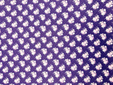 1 sheet, 20x34cm, Synthetic / PU Leather for DIY earring pendants purse or bow in blue floral print