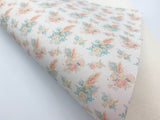 1 sheet, 20x34cm, Synthetic / PU Leather for DIY earring pendants purse or bow in pastel floral print