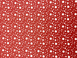1 sheet, 20x34cm, Synthetic / PU Leather for DIY earring pendants purse or bow in red and white polka dot print