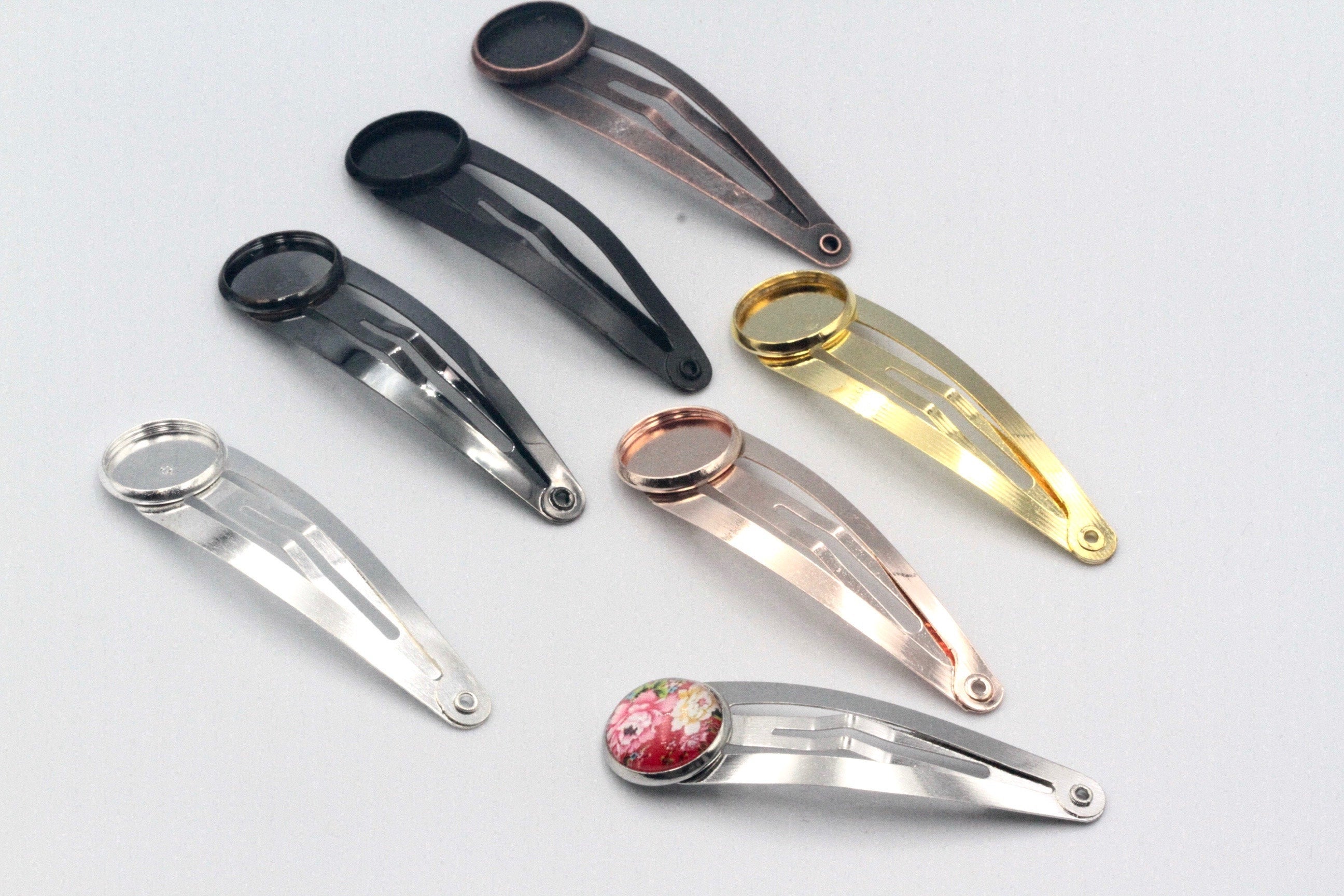 5 pcs, High Quality Copper Coloured appeared Hair Clips Hair Pin Base Cabochon Setting