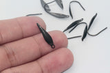 4pcs/10pcs, 20.5x10.5x4.5mm,  Vacuum Plating 316 Stainless Steel / Surgical Grade Earring Hooks in Gunmetal