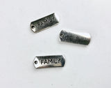 5 pcs Family Charm in Antique Silver