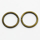 1 Box (Approx 1000pcs) , 4~10x0.7~1mm, Iron Jump Rings, Close but Unsoldered, Nickel Free in Antique Bronze