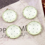 10pcs, 12mm Cabochons in yellow and polka print