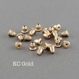 100pcs, 6x5mm, Iron Bullet Earring Backs // Stoppers // Ear Post Nut in KC Gold